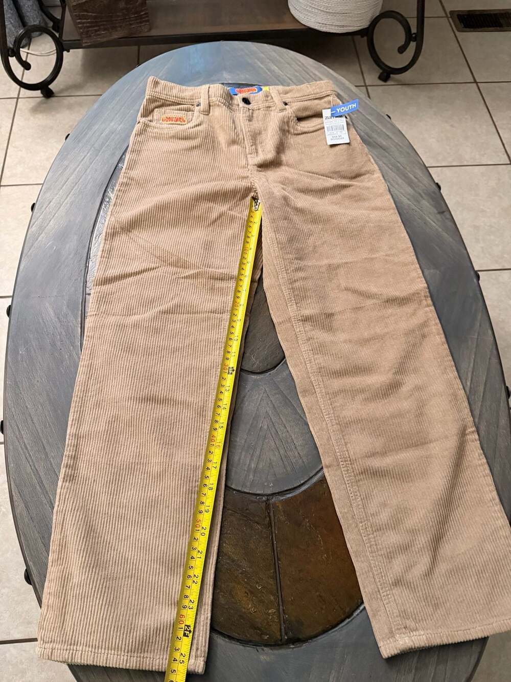 Empyre Youth Loose Fit Khaki Corduroy Skate Pants Size 26